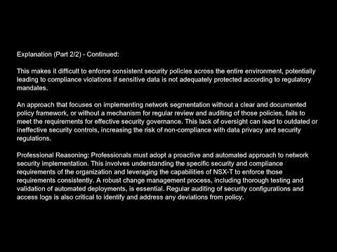 2V0 41 20 Professional VMware NSX T Data Center Free Practice Test And Answers Updated