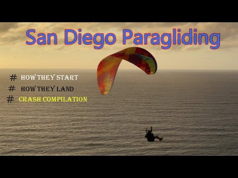Adventure, risk  and crash of Paragliding - San Diego Paragliding  - Vlog