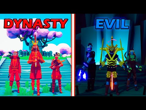 DYNASTY TEAM vs EVIL TEAM - Totally Accurate Battle Simulator | TABS