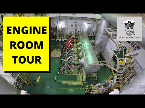 Inside a Cargo Ship - ENGINE ROOM TOUR