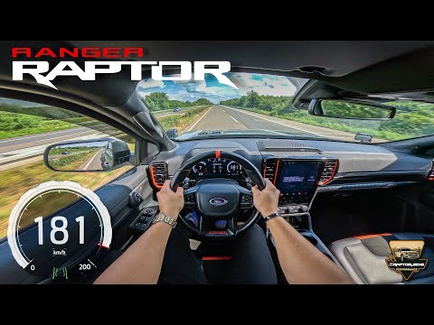 2025 FORD RANGER RAPTOR 3.0 V6 TWIN TURBO // TOP SPEED AUTOBAHN (no speed limit) 35'' TIRES