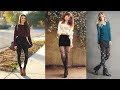 Stunning Skirt With Tights And Boots For All Season