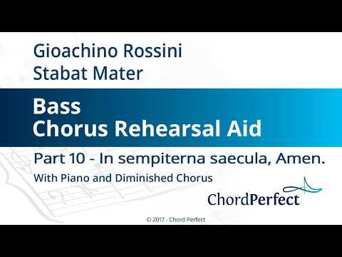 Rossini's Stabat Mater Part 10 - In sempiterna saecula, Amen - Bass Chorus Rehearsal Aid