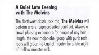 Melvins quiet show Capitol Theater Olympia 1994