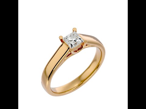 Inel de Logodna Sublime Princess Aur Alb 18k Genuine Diamonds - Dalia