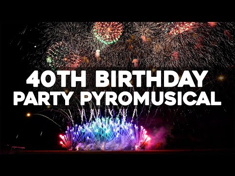 [4K] 40th Birthday Party Pyromusical by Great Plains Pyro