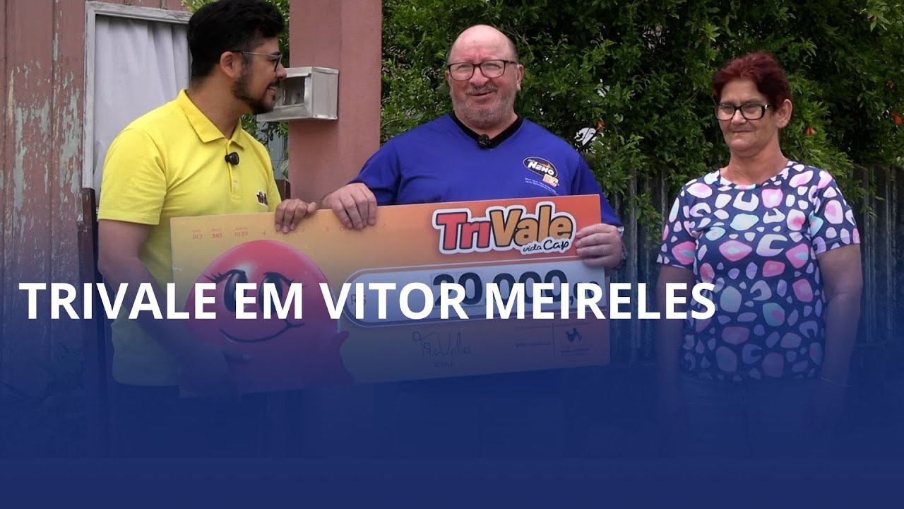 Morador de Vitor Meireles recebe prêmio de 20 mil reais da Trivale