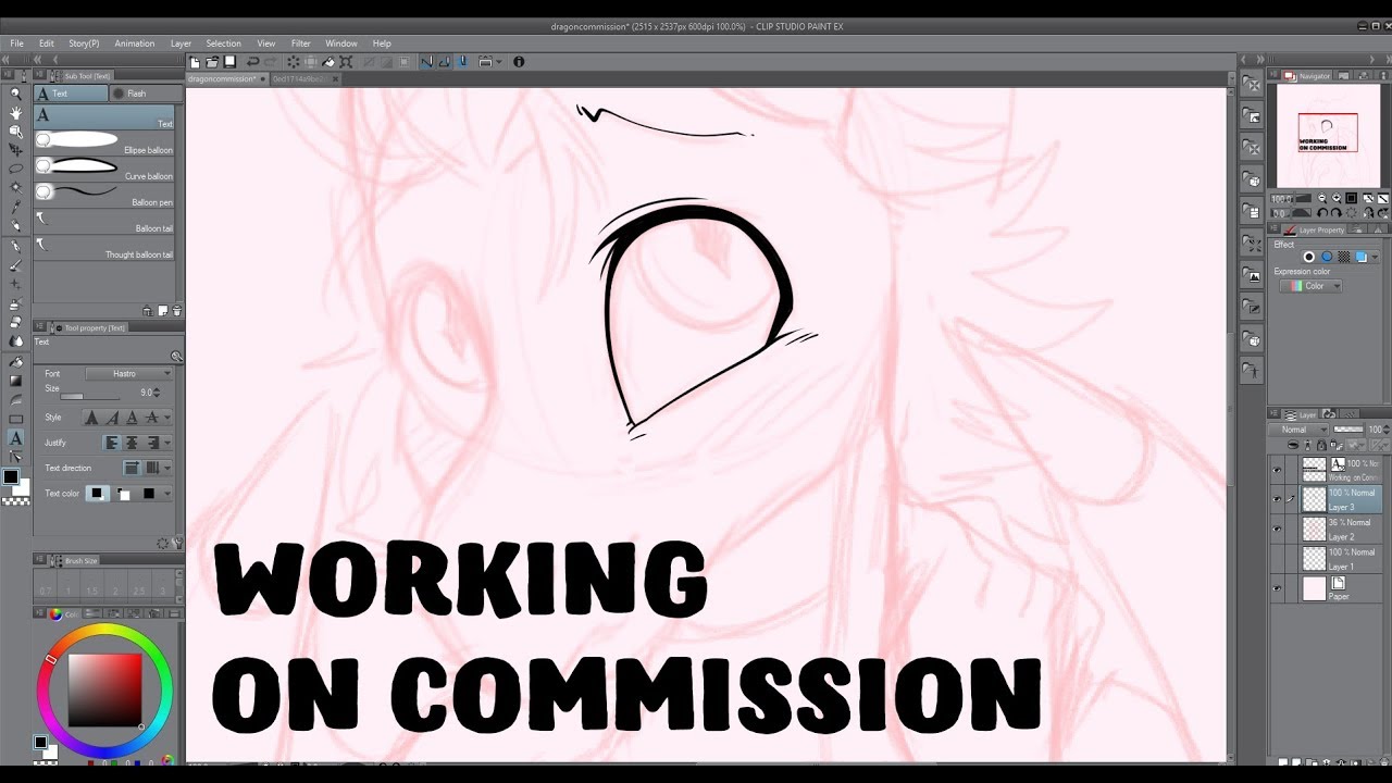 Working on Commission.