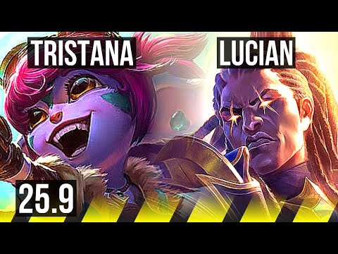 TRISTANA & Nautilus vs LUCIAN & Nami (ADC) | 13/1/3, Legendary | EUNE Challenger | 25.9