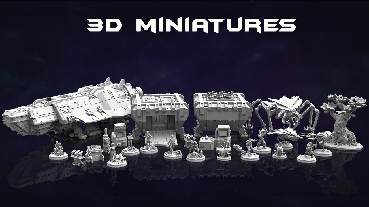 The Pioneer Collection - 20+ sci-fi miniatures for 3D printing!