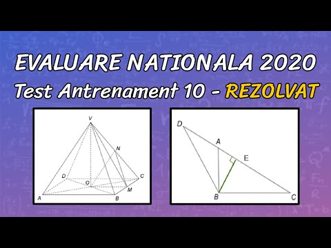 EVALUARE NATIONALA 2020 | Test Antrenament 10 Matematica Rezolvat