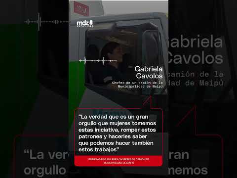 Gabriela Cavolos, chofer de un camión de la municipalidad de Maipú
