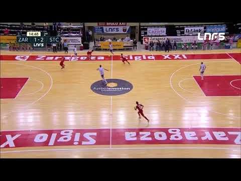 Gol Juanqui (2-2) Fútbol Emotion Zaragoza - Industrias Santa Coloma. J33, 1Div. LNFS