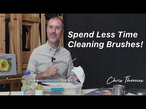 Spend Less Time Cleaning Art Brushes!