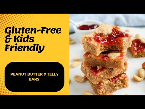 Gluten-free and kids friendly peanut butter and jelly bars.  #zerosugar #gluten-free #kids friendly