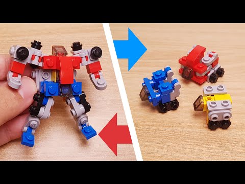 Micro LEGO brick battle cars transformer mech -  Ride 3! #LEGO #MOC #transformers #レゴ #レゴロボ #レゴ合体ロボ