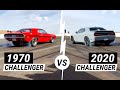 1970 vs 2020 Dodge Challenger RT: Old vs New Muscle Car Drag Racing Street Style