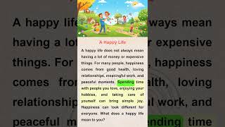 A Happy Life 😊 | Easy English for Beginners (A1–A2) | English Listening Practice