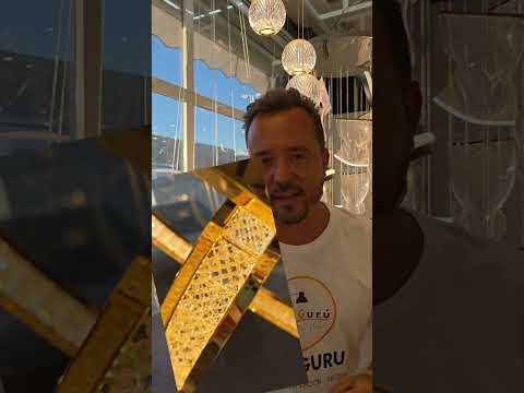 Vídeo de Lámpara de Techo 3 Aros Dorado Brillo Lorian Schuller