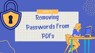 Removing Passwords From PDFs