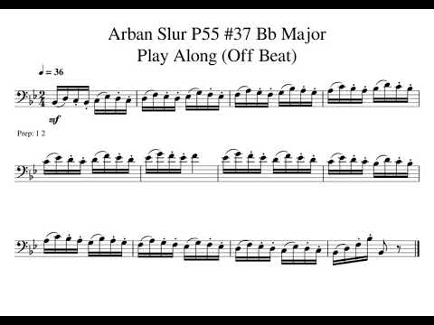 Arban Slur P55 No 37 Bb Major Tempo 36