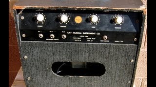 Kay 504 Vintage Tube Amp  with Tremolo and Chicken Head Knobs