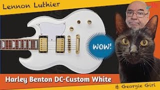 Video thumbnail for What a great guitar from Harley Benton. So good they stopped it! Harley Benton SG DC-Custom White by Lennon Luthier & Georgie Girl