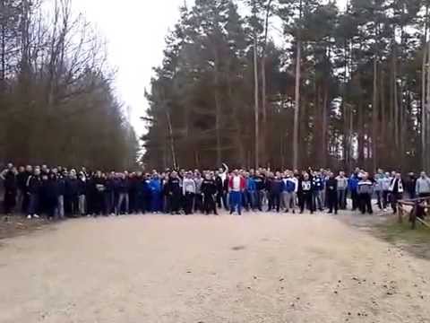 Raków Częstochowa - STAL MiELEC 2:1 (18 kwietnia 2015) - Kibice Stali w drodze na mecz