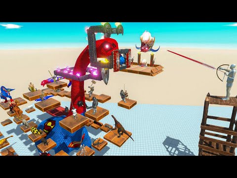 🔴TOURNAMENT EXTREME PARKOUR! & DEADLY TRAP vs Dinosaurs - ARBS - Animal Revolt Battle Simulator