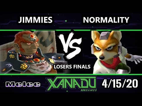S@X 349 Online Losers Finals - Jimmies (Ganondorf) Vs. Normality (Fox) Smash Melee - SSBM