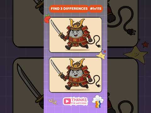 Find 3 Differences – Robot Vacuum Samurai Dashes with Shiny Katana in Studio #115