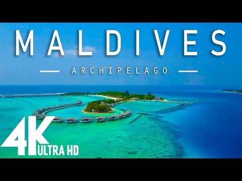 FLYING OVER MALDIVES (4K UHD) - Relaxing Music Along With Beautiful Nature Videos(4K Video Ultra HD)