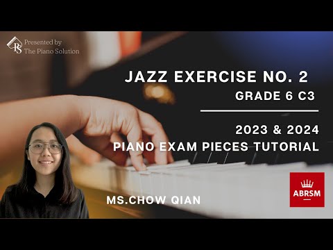 【ABRSM Piano Syllabus 2023 & 2024】Grade 6 C3 Jazz Exercise No 2