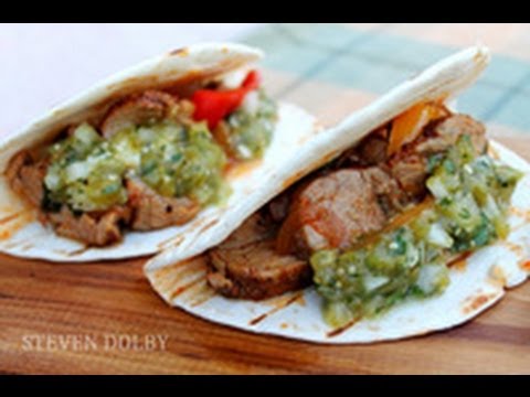 Healthy Braised Pork Tacos with Tomatillo Salsa Verde...