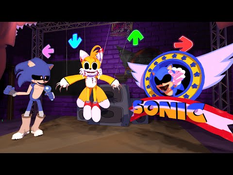 FNF Characters 3D Test vs Gameplay Sonic.exe 3.0 Comparison