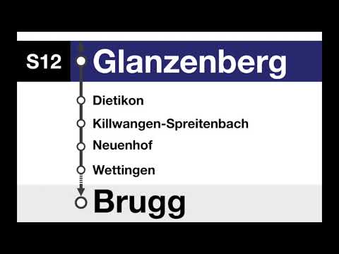 ZVV Ansagen - S12 Winterthur-Zürich-Brugg (Teilstrecke ZUE-BG)