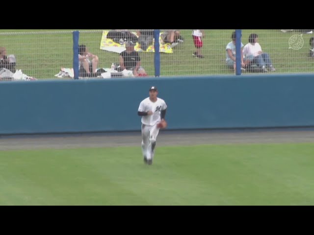 【ファーム】走って走って追いついた!! マリーンズ・西川史礁 投手を救う好プレーで魅せる!! 2025年6月8日 千葉ロッテマリーンズ 対 北海道日本ハムファイターズ