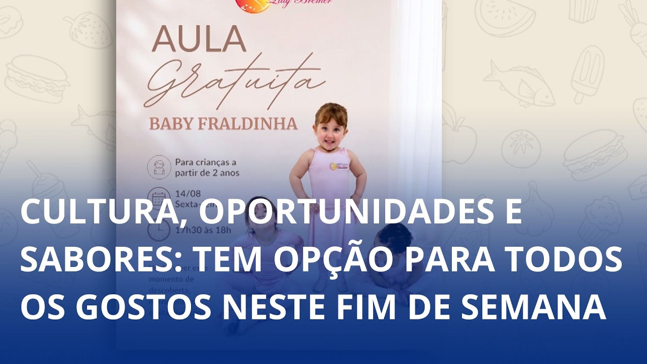 Cultura, oportunidades e sabores: tem opção para todos os gostos neste fim de semana. Confira!