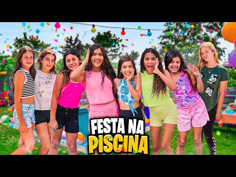 I had a pool party with my friends from Rio de Janeiro 🥳🏝️ *Who was at the party?