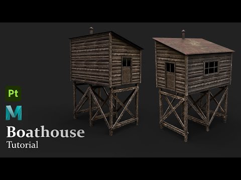 ENVIRONMENT MODELING in MAYA 2023 Boathouse 1 Modeling Blockout