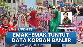 Ratusan Emak-emak Geruduk Pendopo Bupati Aceh Timur, Protes soal Kekacauan Data Korban Banjir