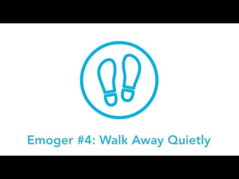 Practicing Emoger Walk Away Quietly by listening to scenarios and thinking about what we would do.