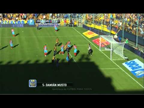 Gol de Musto. Rosario Central 1 - Arsenal 1. Fecha 8. Primera División 2014. FPT