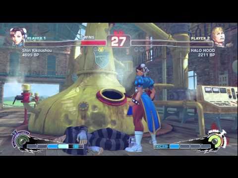 SSF4: Shin Kikoushou (Chun-Li) VS HALO HOOD (Cody)