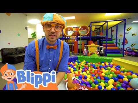 Blippi Learning Body Party At The Indoor Play Place | Educational Videos For Kids