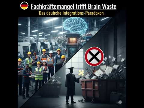 Video Thumbnail: Fachkräftemangel trifft Brain Waste - Das deutsche Integrations Paradoxon (Langfassung)
