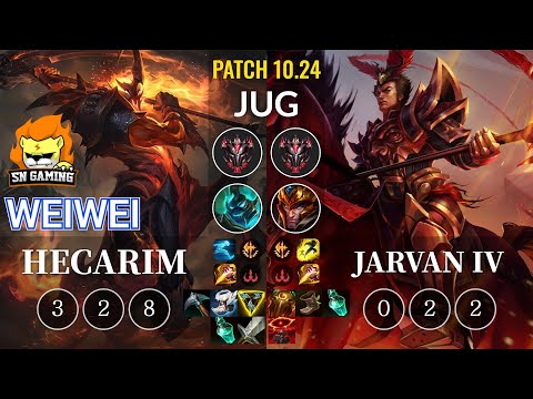 SN Weiwei Hecarim vs Jarvan IV Jungle - KR Patch 10.24