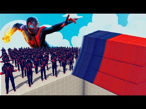 200x MILES MORALES + 1x GIANT vs EVERY GOD - Totally Accurate Battle Simulator TABS