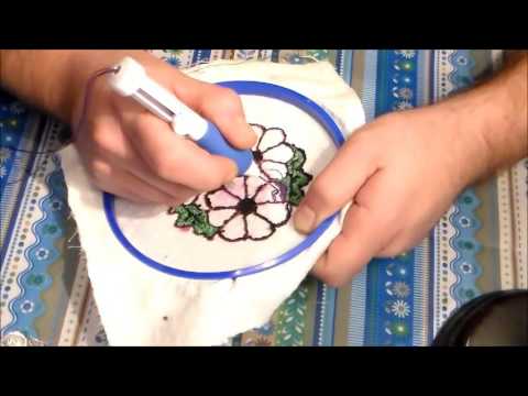 Cómo bordar flores con aguja mágica