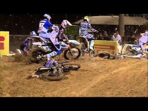 MXGP of Qatar 2014 Start Crash   Motocross